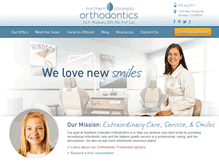 Tablet Screenshot of nocoortho.com